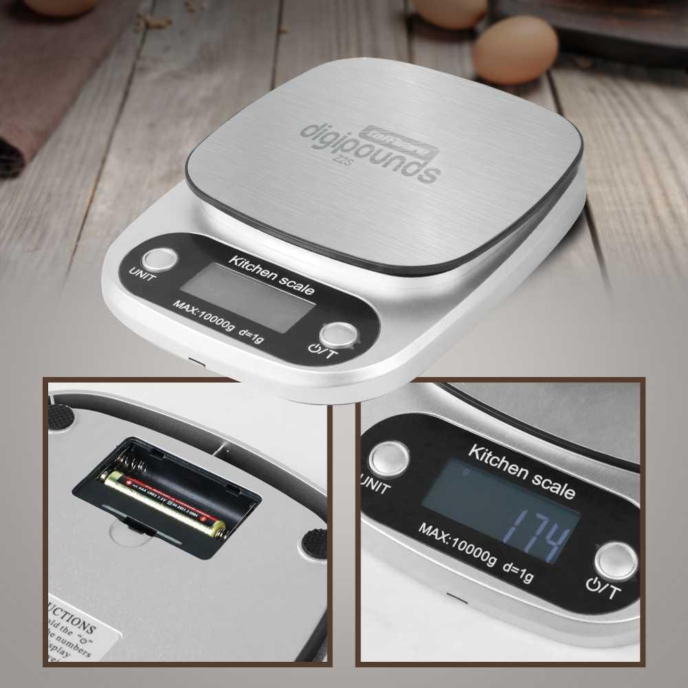 Taffware Digipounds Timbangan Dapur Mini Digital 10kg Akurasi 1g - Z2S