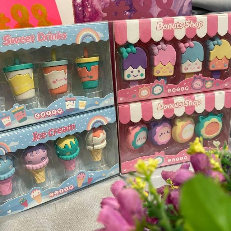 

Pasti Ready Penghapus Sweet Cute Dessert 1 Box Isi 4 Penghapus Karet Lucu Stationerry Unik Kado Viral 684❞