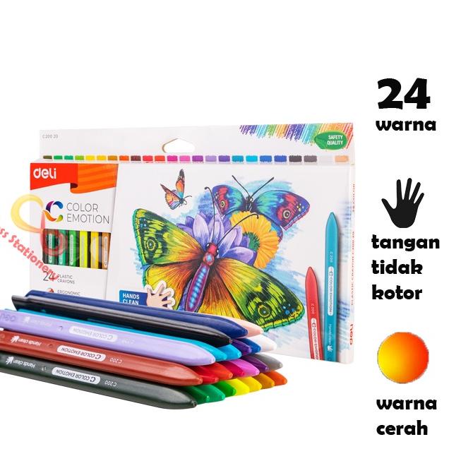 

9+J8BA-C Deli krayon plastik 24 warna anak sekolah plastic crayon - EC20020 0YV