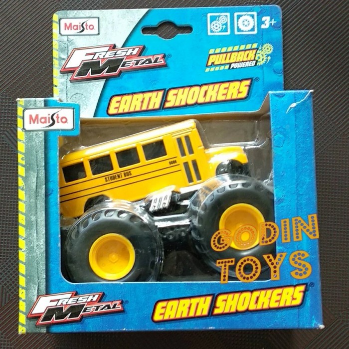Hot Sale Maisto School Bus Student Fresh Metal Earth Shockers Pullback Terlaris