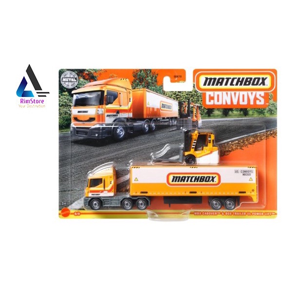 Promo Mainan Anak Alat Berat - Matchbox Cabover & Truck Box Trailer Termurah
