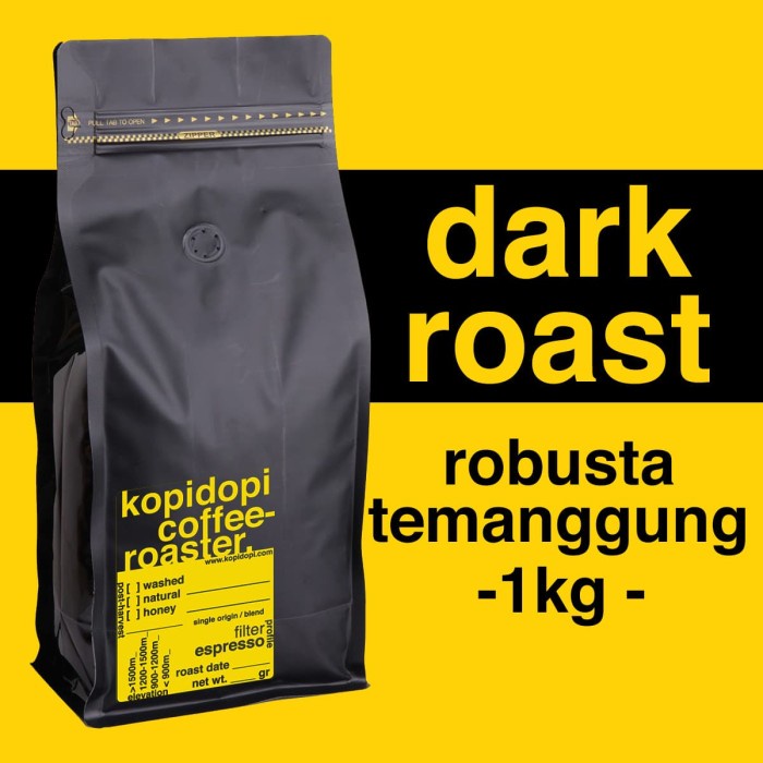 

BAYAR DITEMPAT Kopi Robusta Temanggung DARK ROAST 1 kg 1kg /KOPI EUBE/KOPI KAPAL API/KOPIBUBUK/KOPI