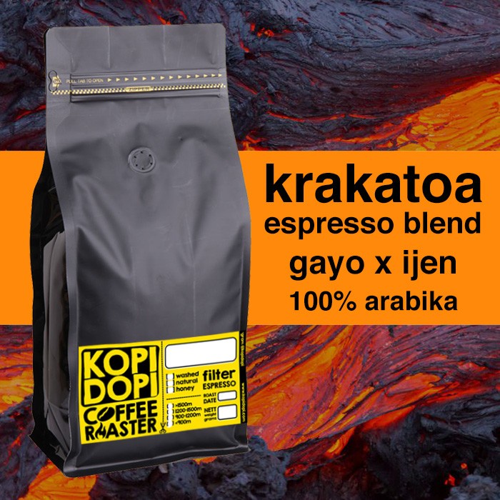 

Sale KRAKATOA Espresso Blend Kopi Susu Full Arabika Aceh Gayo Ijen Java /KOPI EUBE/KOPI KAPAL