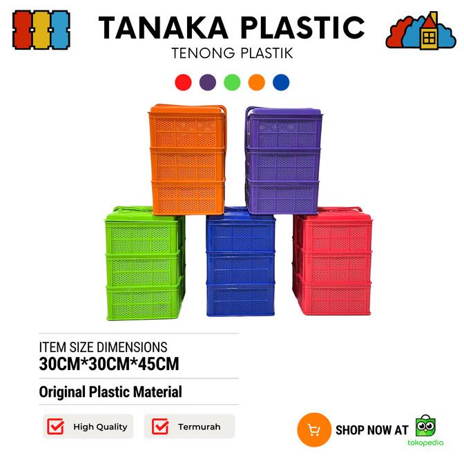TANAKA Tenong Plastik 3 Susun / Keranjang Kue Tradisional
