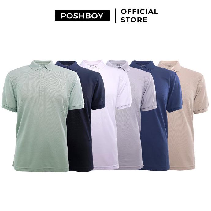 POSHBOY Basic Polo Shirt - Kaos Kerah Pria Lengan Pendek
