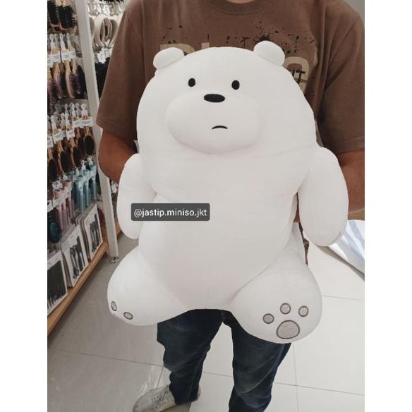 MINISO Boneka Tangan ICE BEAR JUMBO We Bare Bears 46cm (tangan bisa masuk)