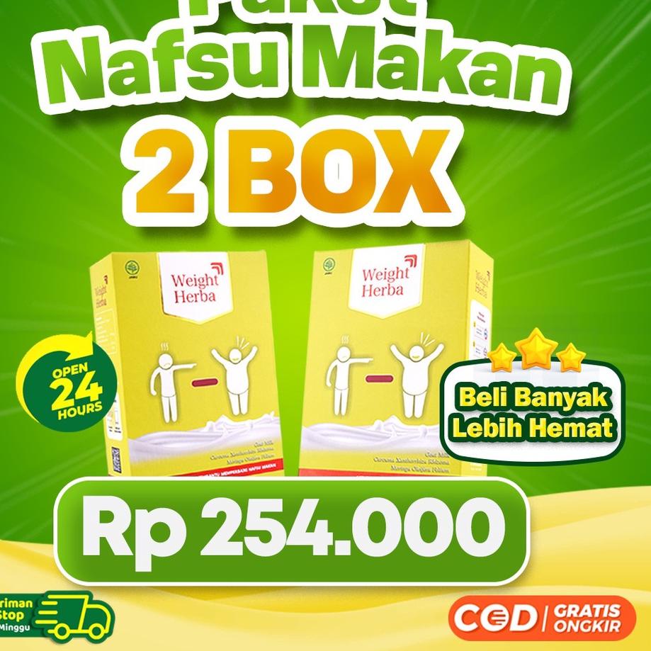 

Sale | KP8 | Paket 2 Box Badan Berisi - Susu Kambing Nutrisi Weight Herba Tingkatkan Nafsu Makan & Penggemuk Badan Perlancar Saluran Pencernaan Menambah Protein Tubuh Isi 200gr