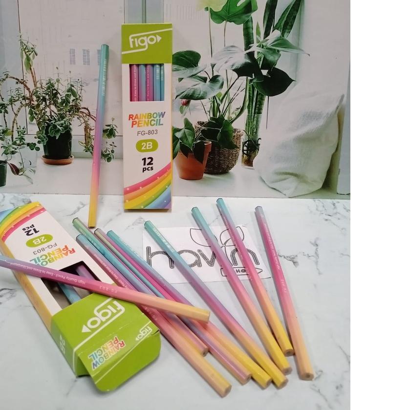 

Discount | KI3 | (12pc) PENSIL 2B body WARNA WARNI/PENCIL FIGO RAINBOW