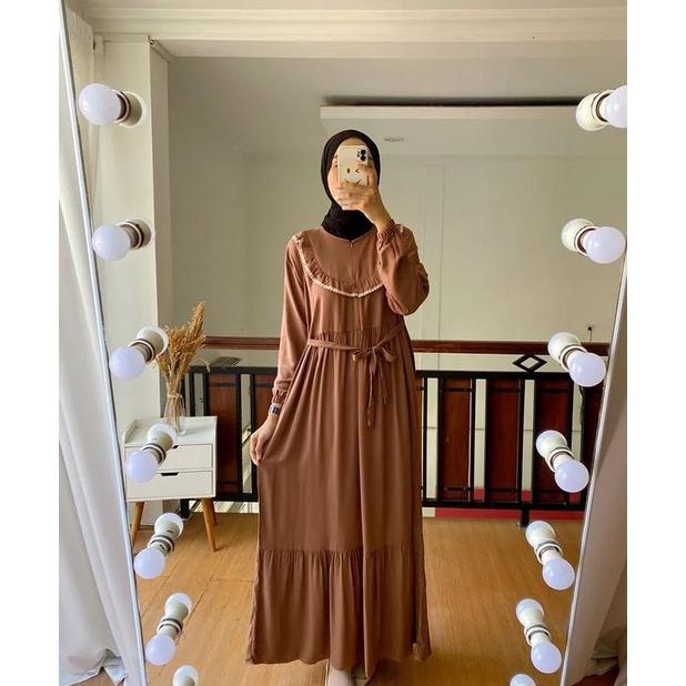 Trendy TIFFANY DRESS IMPORT RAYON TWILL  GAMIS BUSUI ,.