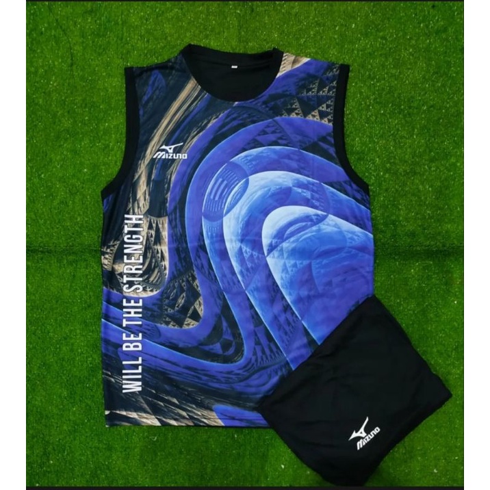 MIZUNO SINGLET KAOS OLAHRAGA BASKET VOLLY JERSEY PRINTING