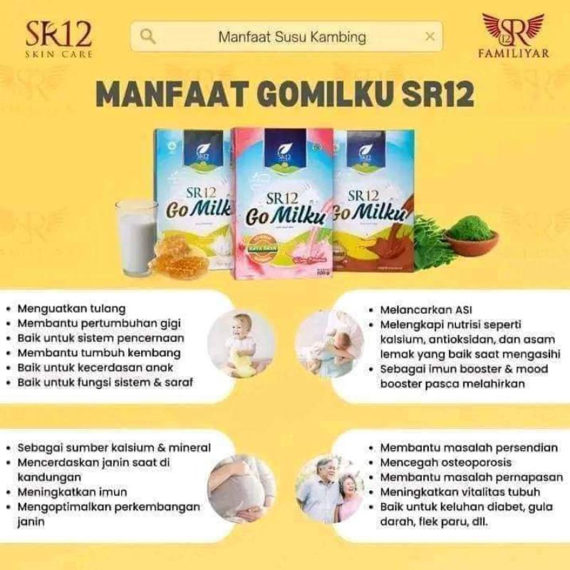 

GOMILKU SR12/SUSU KAMBING ETAWA UNTUK KESEHATAN ANAK MANULA DEWASA DAN HALAL BPOM