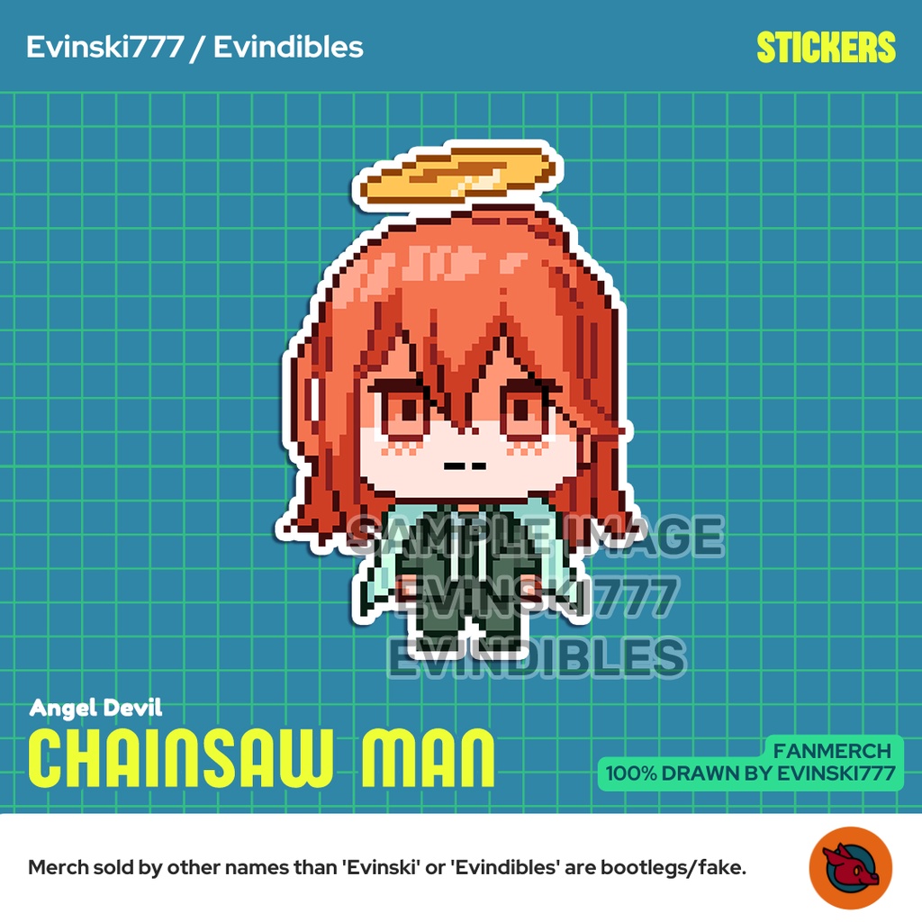 Stiker Sticker - Angel Devil - Anime Manga Chainsaw Man CSM