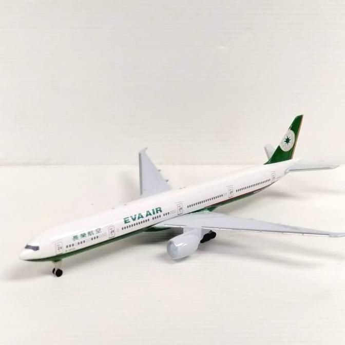 Pesawat Miniatur Diecast Eva Air Roda