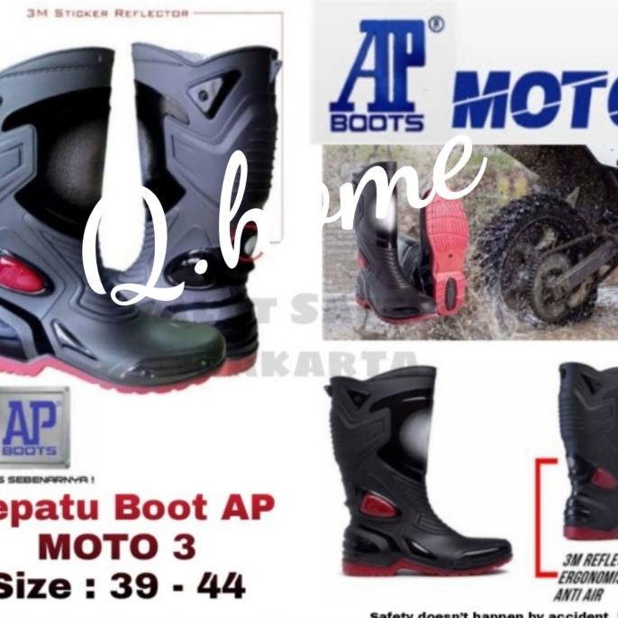 """] Sepatu boot karet safety / Sepatu boot proyek / Sepatu boot AP moto 3