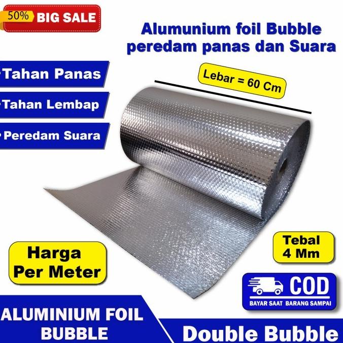 ALUMUNIUM / ALUMINIUM BUBBLE FOIL 1 ROLL ---READY---