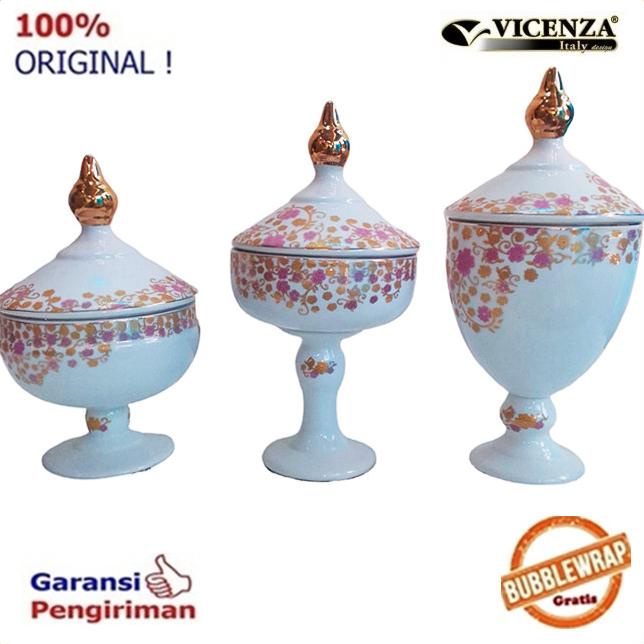 Toples Lebaran Set Toples Piala Set Toples Keramik Vicenza TCRt 383 ---READY---