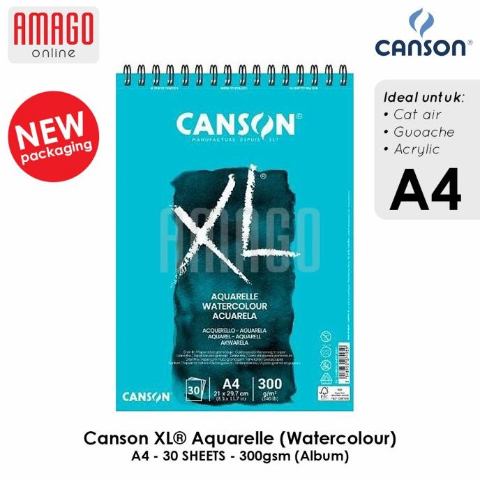 

CANSON XL - AQUARELLE - 30 SHEETS - A4 - 300G (ALBUM) - 400039170