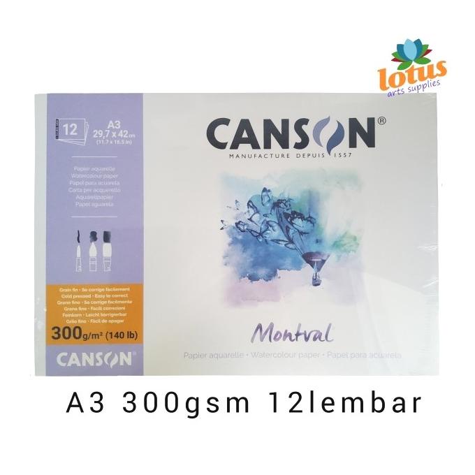 

Canson Montval A3 300gsm 12 sheets - watercolor paper