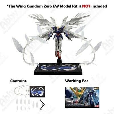 Promo Rg Hg 1/144 Gundam Wing Zero Custom Effect Feather Seraphim Stand Base Terbaru