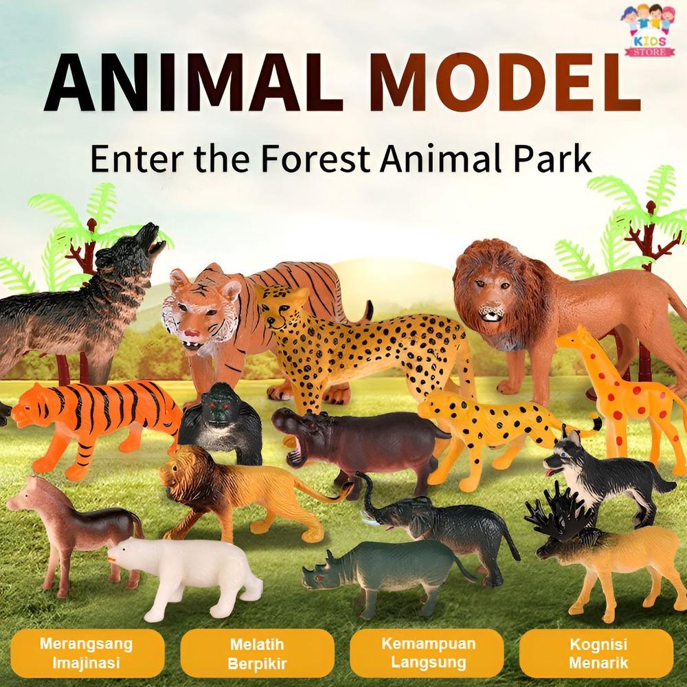 [KODE 6ZVUQ] Wild Animal | Mainan Hewan Anak | Mainan Hewan Karet Besar | Mainan Anak 3 Tahun Laki-L