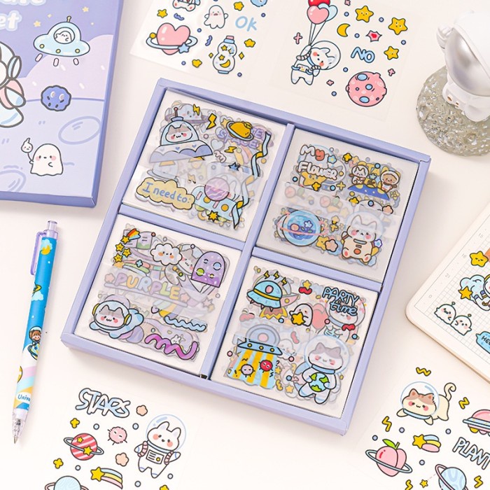 

Terlaris Murah Dong 100Pcs Lucu Moamm Stiker Planet Motif Kreatif Happy Shoppin
