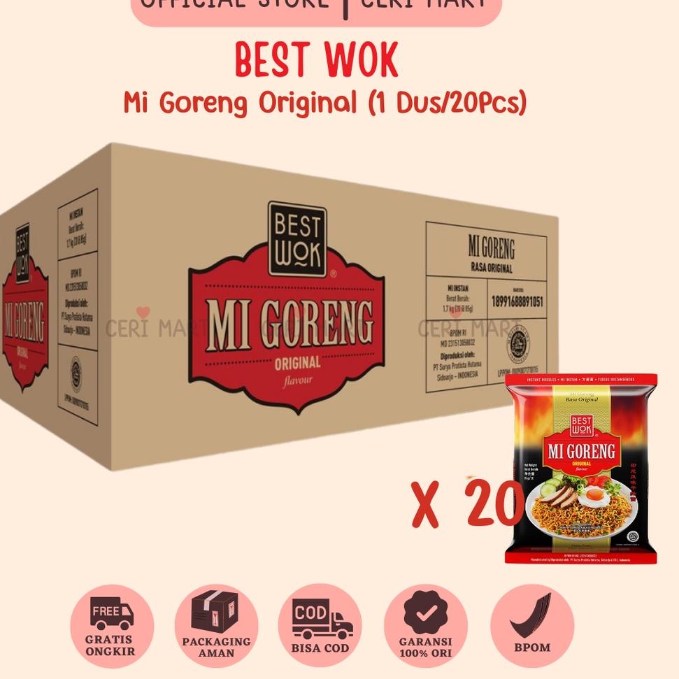

12.12 Brands Festival Best Wok Mi Mie Goreng Original 1 Dus 20 pcs Instant Noodle 85gr BestWok KKV Indomie murah