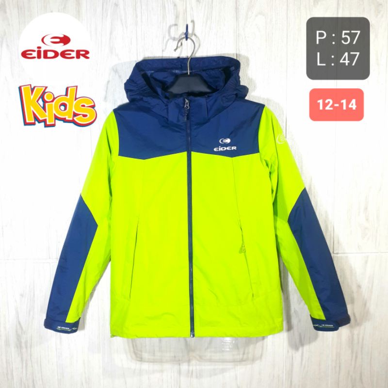 Jaket Outdoor Waterproof Anak Remaja EIDER Belcube Usia 121314 Tahun Second Original