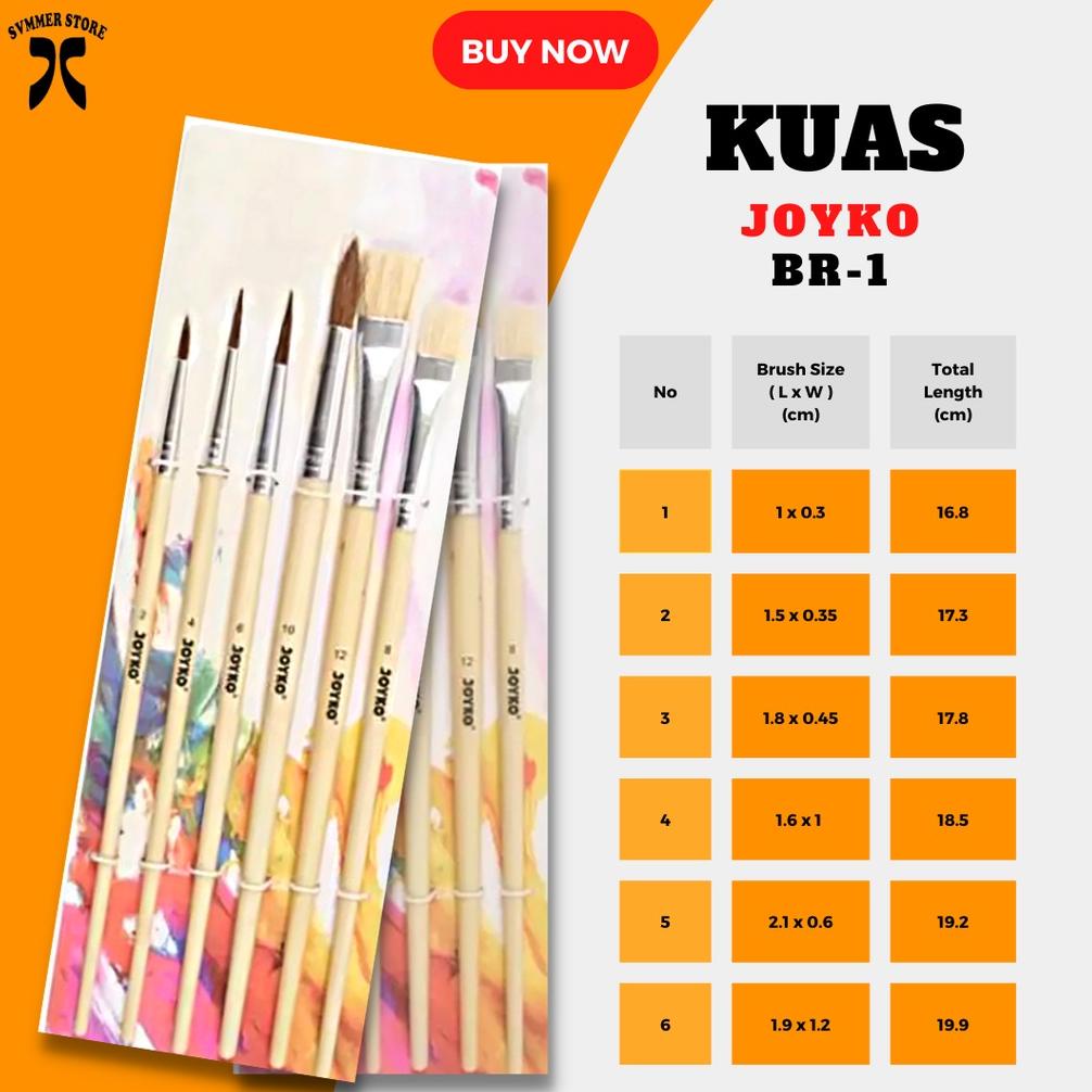 

J9IRU [SALE] Kuas Lukis / Brush Joyko Set BR-1 Murah Original vc7dy