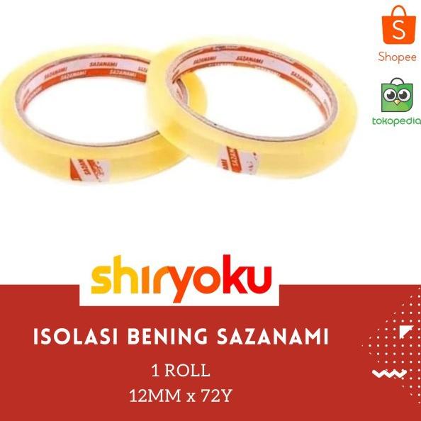 

Promo | KP8 | Isolasi bening 1/2" Inch x 72 Yard sazanami selotip solasi lakban tape