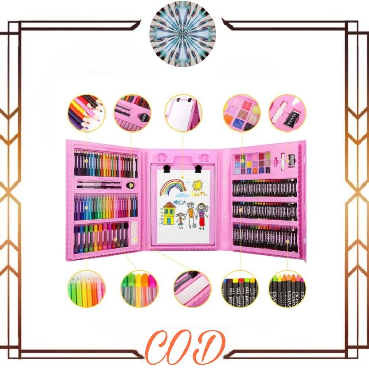 

[COD] LJ36LJ36 (COD)Crayon Anak Pengasah 208pcs Set Alat Menggambar Melukis Anak-anak Crayon Cat Air Pensil BEST SELLER Best Seller