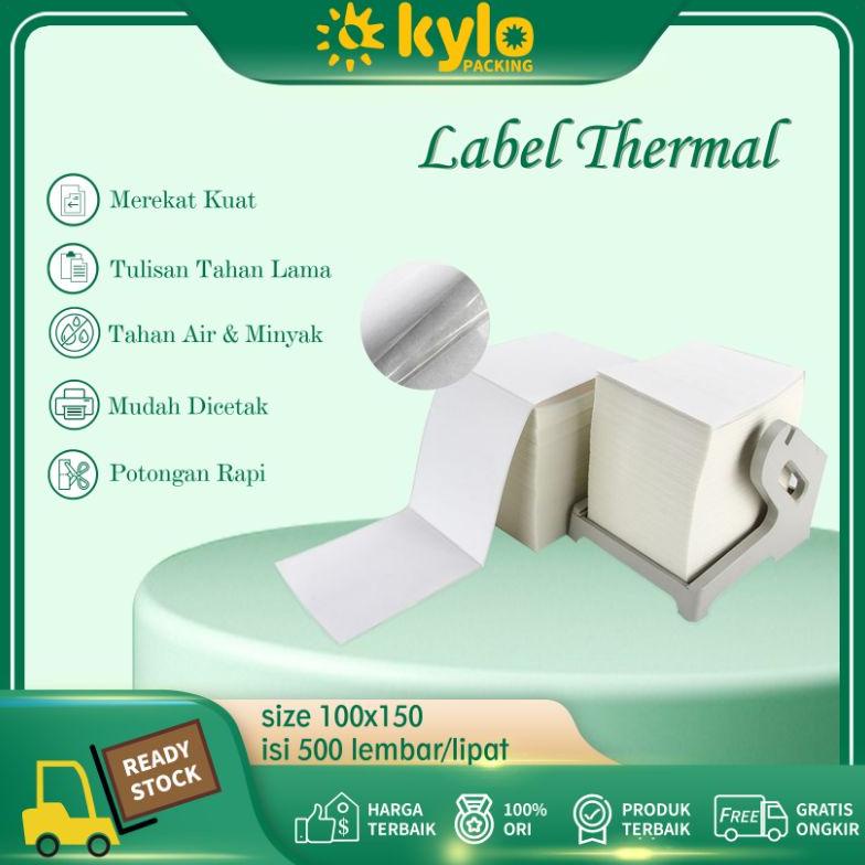 

Flash Sale - Kylo PackingKertas Label Thermal Lipat Uk100x150mm Direct Thermal 500pcs Bare Stiker Resi Online Shop Printer A6 ,.