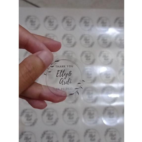 

BAYAR DITEMPAT mp86 260PCS Stiker Wedding Bulat Transparant Stiker Souvenir Transparant Lingkaran ,.