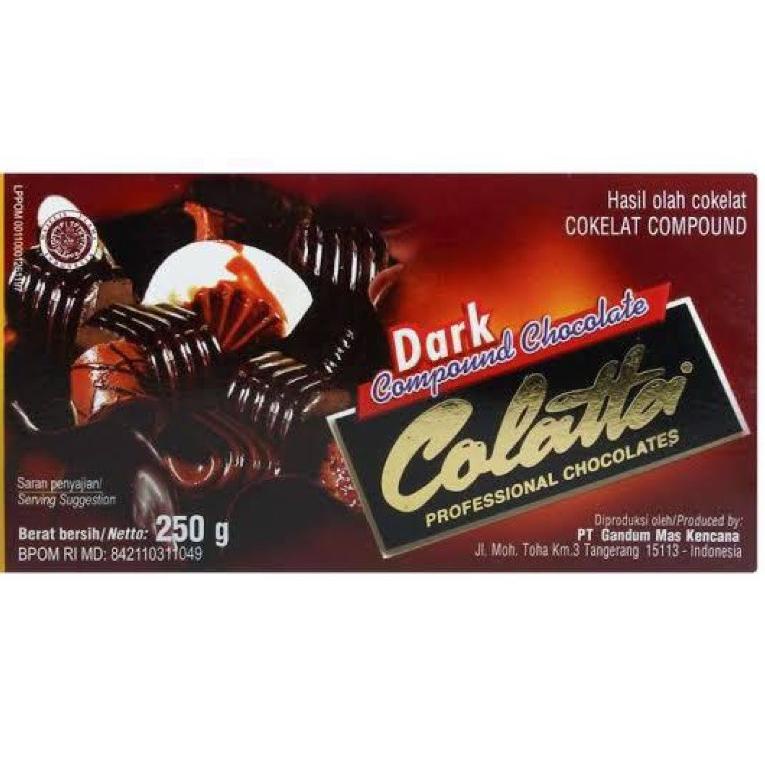 

PROMOSI !!COD !! Collata Dark Compound Chocolate 250 Gram / Colatta Dark Compound [KODE 71]