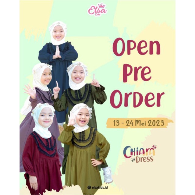 RIHAIA | Gamis Anak Chiara Dress by Elsa Kids