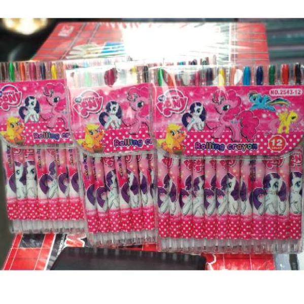 

Siap Kirim Gan CRAYON PUTAR litle pony 17 cm / 12 warna KARAKTER PWT