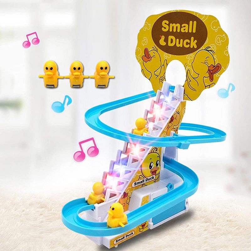 Mainan Anak Small Duck Bebek Kecil Kereta Thomas Berseluncur Tangga
