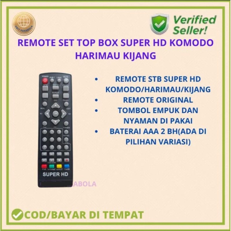 Remot Remote SET TOP BOX STB DVB-T2 SUPER SUPPER HD EVERCROSS NOISE INFICO ADVANCE VICARA MAX HINOMA