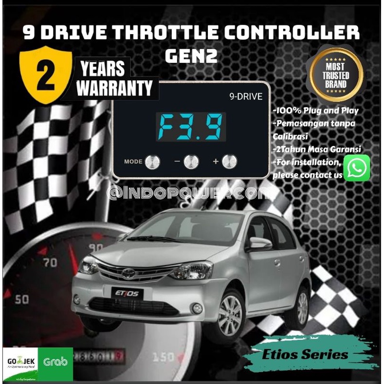 9 Drive Throttle Controller Toyota Etios Series Remap ECU Piggyback 9Drive