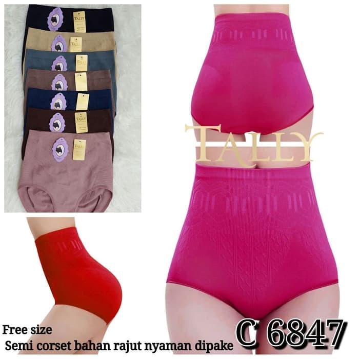Korset Celana Semi Rajut Tally Art C6847 ootd stagen lilit pelangsing pinggang gurita Y7M2 viral bod