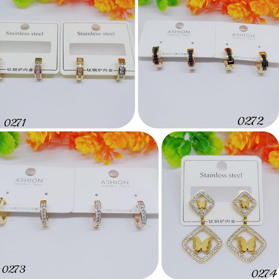 Grosir Anting mata perhiasan titanium 0271-0274 Sekarang Ada