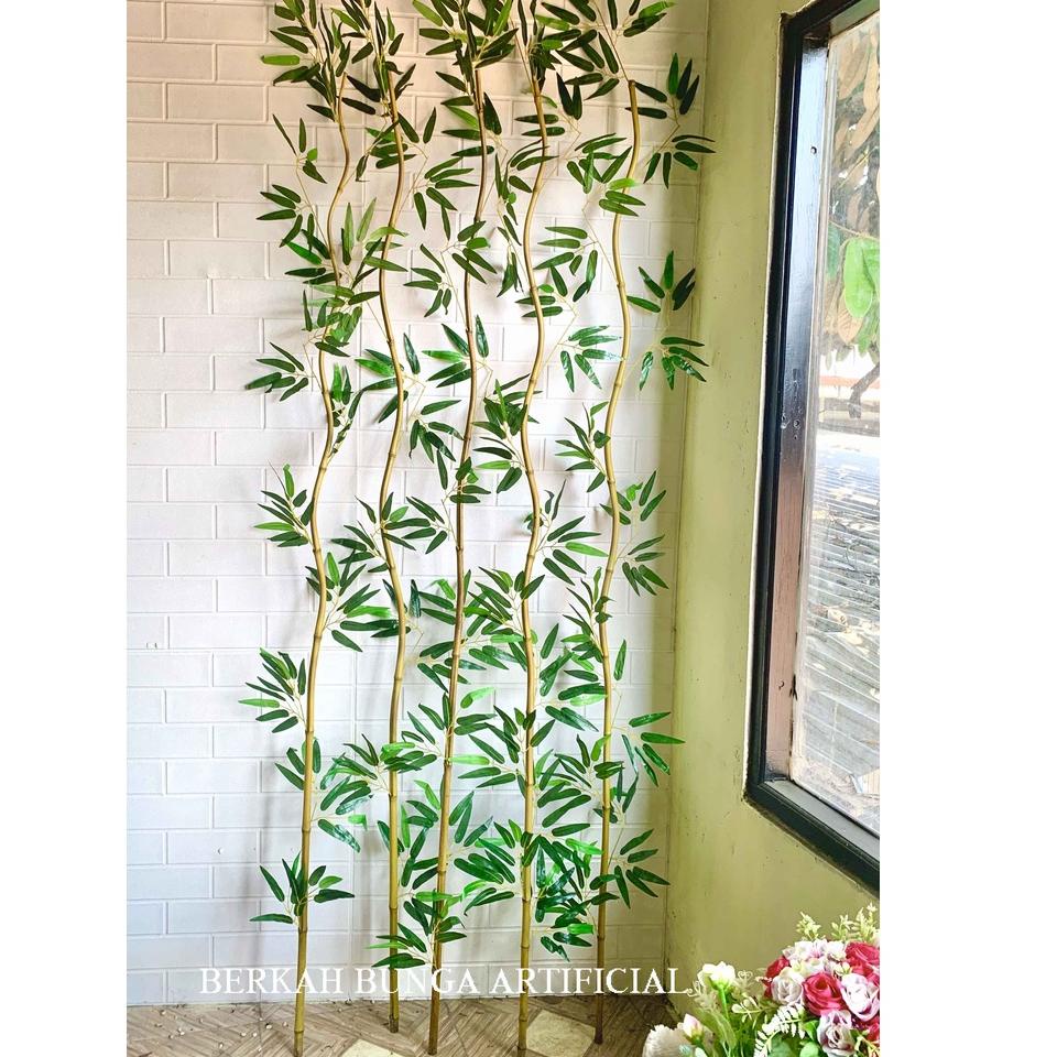 Ready Stok Batang Bambu Artificial 200cm/pohon plastik/ pohon bambu/ bambu partisi/ pohon partisi/ b