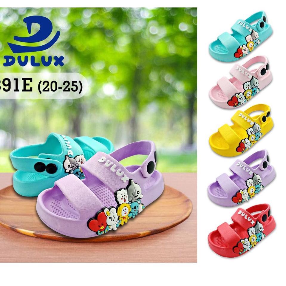 Di⚡kon   DX-391E Sandal Gunung Anak Perempuan / Sandal Selop Dua Tali Tali Belakang Motif BT21 Merek