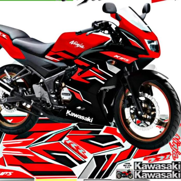 Sticker Striping Ori NINJA RR 150 2015 MERAH - NINJA RR 150 SE 2015 HITAM PUTIH - NINJA RR SE 2013 P