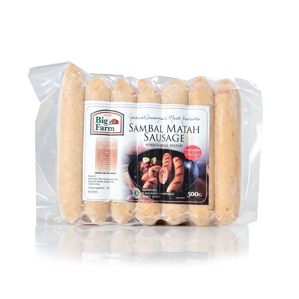 

Big Farm Sambal Matah Sausage Sosis NO MSG 7pcs 500g-JktBar