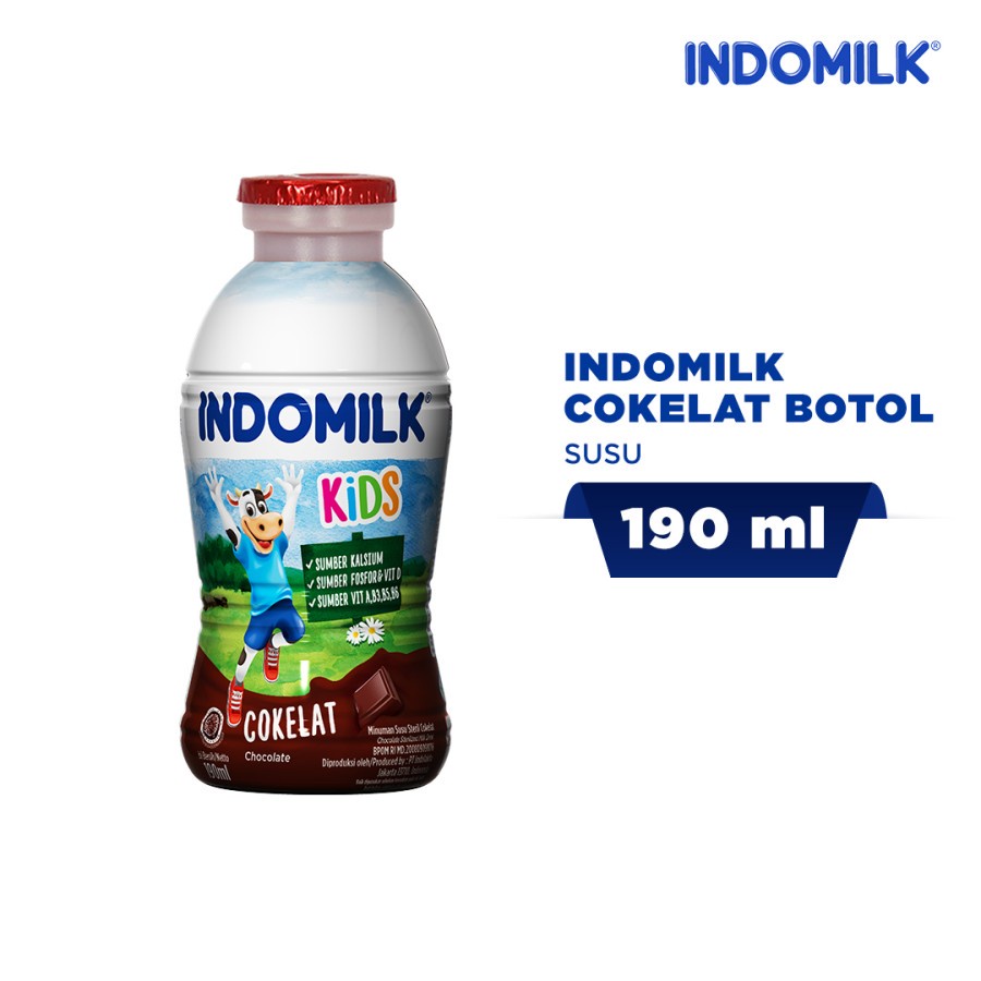 

6 Pcs - Indomilk Cokelat Botol 190mL