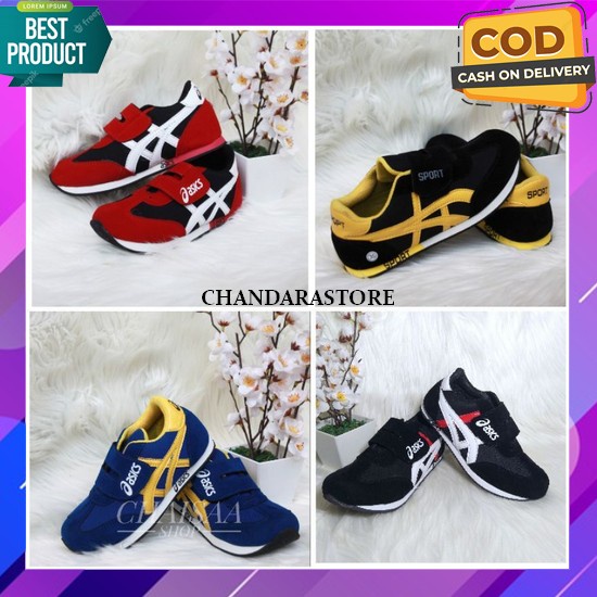 Sneakers Anak Laki Laki Lucu Polos Motif Tali Sekolah Kecil Branded Waterproof 6 7 8 9 Tahun Terbaru