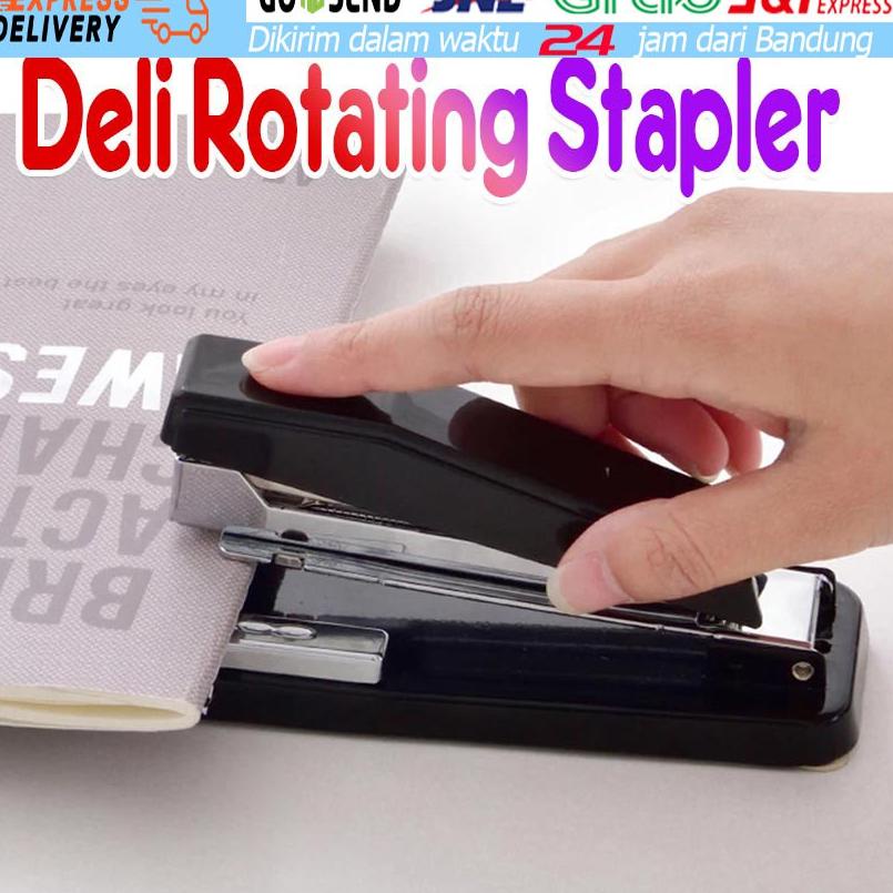 

[NEW PRODUCT !!] DELI Stepler Rotatable 360° Hecter Steples Hekter Meja Putar Besar 3 Arah 24/6 & 26/6 25 Lembar [KODE ]