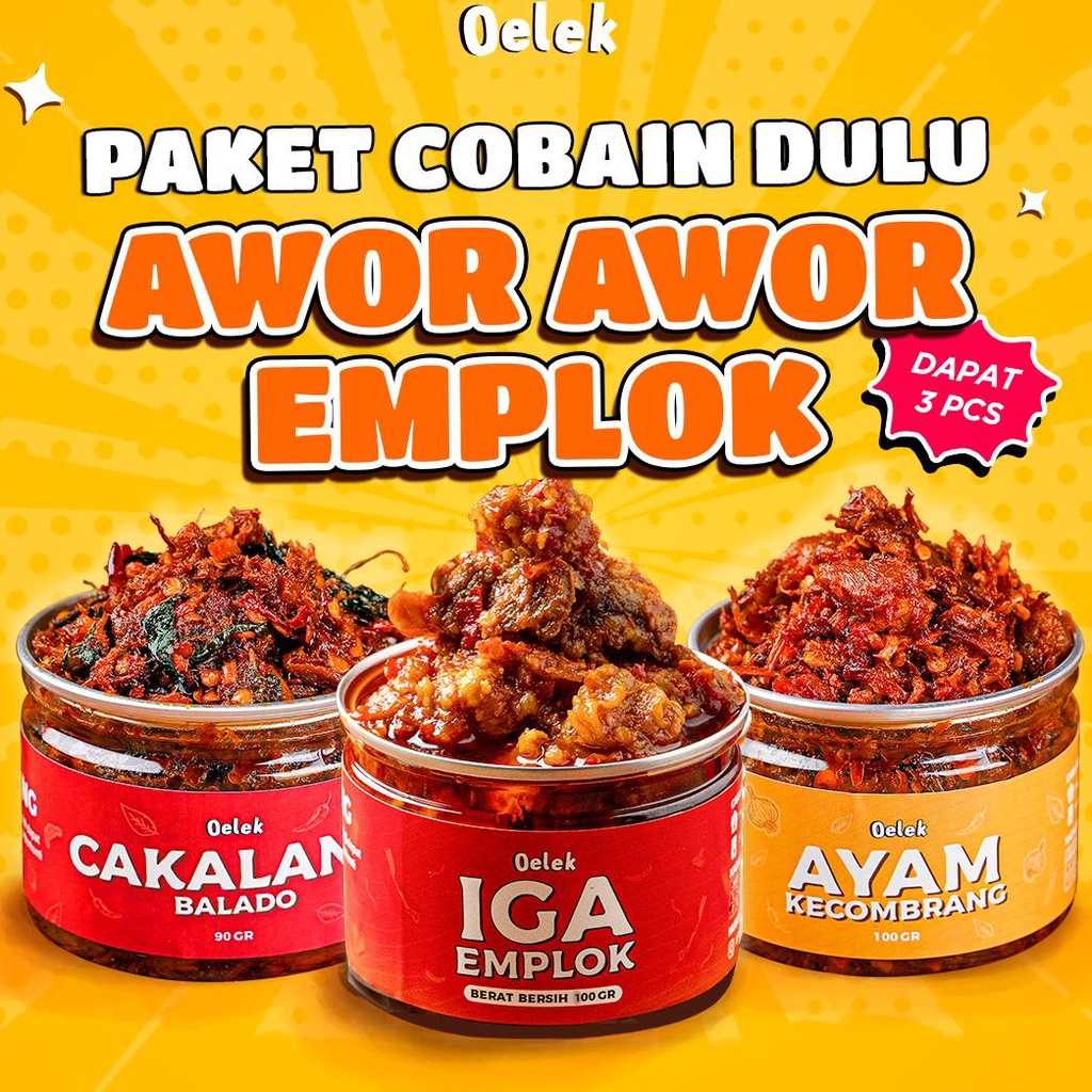 

♠ Paket Cobain Dulu Awor-Awor Emplok / Iga Mercon / Iga Sambal / Oseng Iga / Cakalang Balado / Ayam Kecombrang