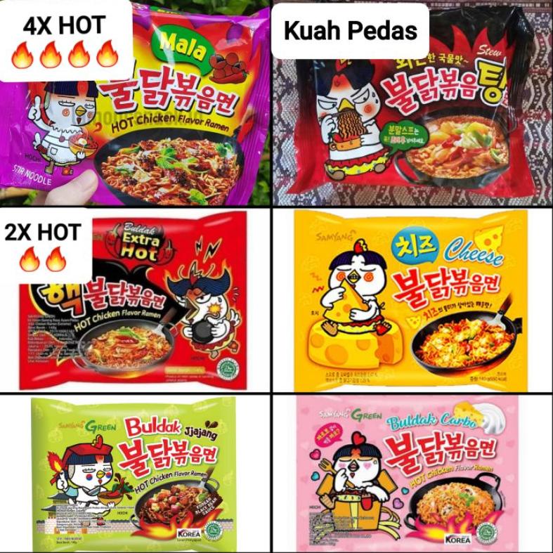 

⚡COD⚡ Mie Ramen Samyang Jjajang Carbonara Original Hot Chiken Cheese Nuclear Extreme Extra Hot Stew Mala