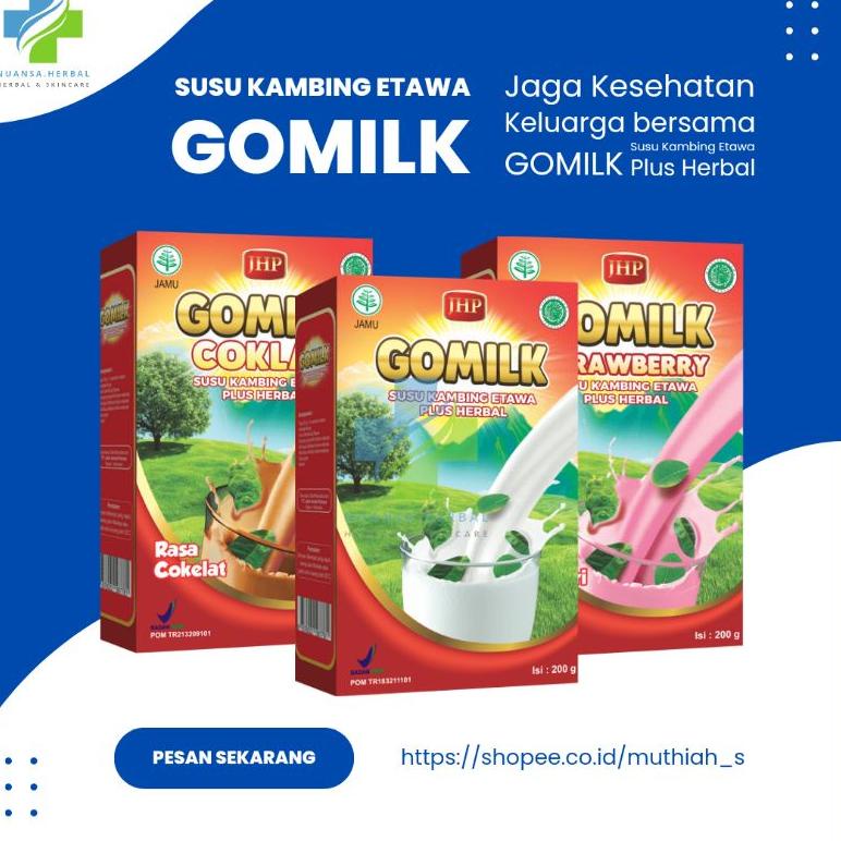 

❤[PROMO MURAH!!!]❤ (bonus jahe) GOMILK 200gram - SUSU KAMBING ETAWA PLUS HERBAL